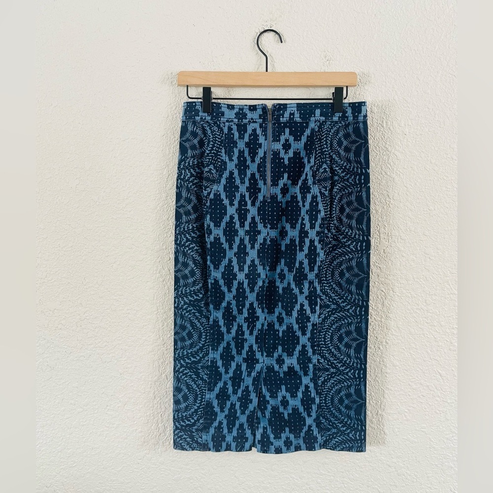 Anthropologie Tracy Reese Alai Ikat Midi Pencil Skirt - Picture 3 of 10